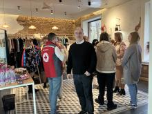 Første Røde Kors butik åbner i Ukraine