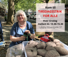 Nørklerne i Lyngby-Taarbæk inviterer til TIRSDAGSSTRIK FOR ALLE hele sommeren