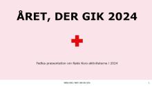 Året, der gik i Røde Kors 2024 - præsentation til generalforsamlingerne
